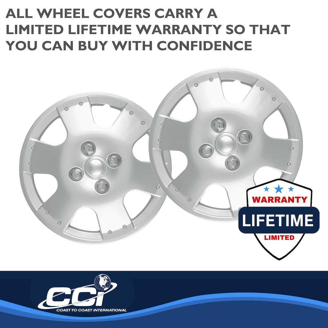 Coast To Coast 19314S Echo 14-Inch Silver Wheel Covers - image 3