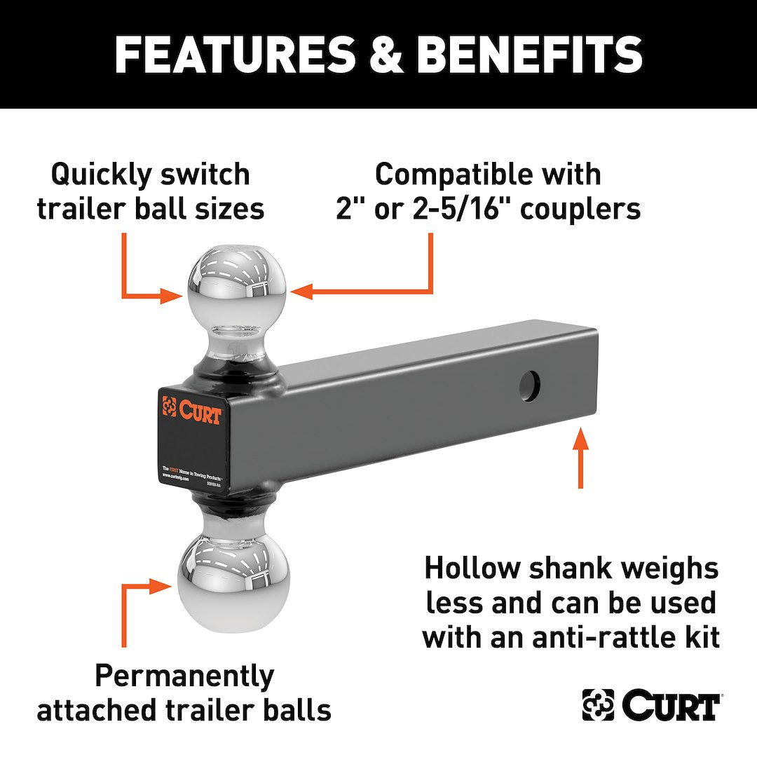 Curt 45002 Trailer Hitch Ball Mount - image 3