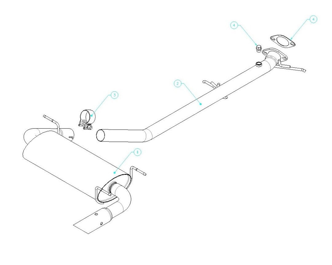 Borla Cat-Back System Single Single Exhaust System Kit 14411 - image 3