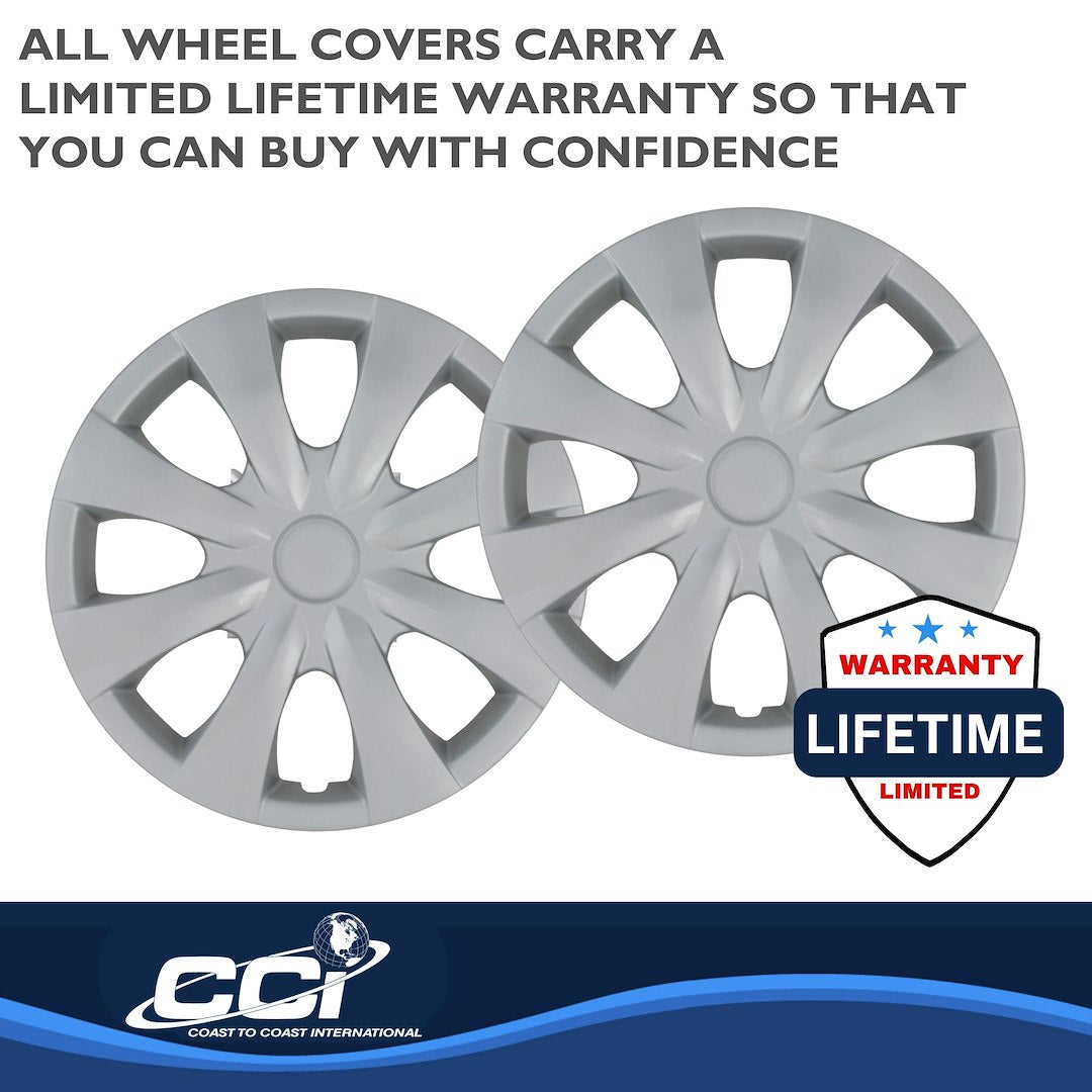 Coast To Coast 45015S Corolla Silver 8-Spoke Covers - image 3