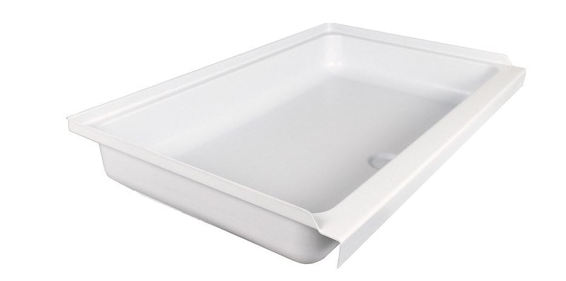 Icon 15242 38" x 23-7/8" RV Shower Pan with Center Drain – Polar White