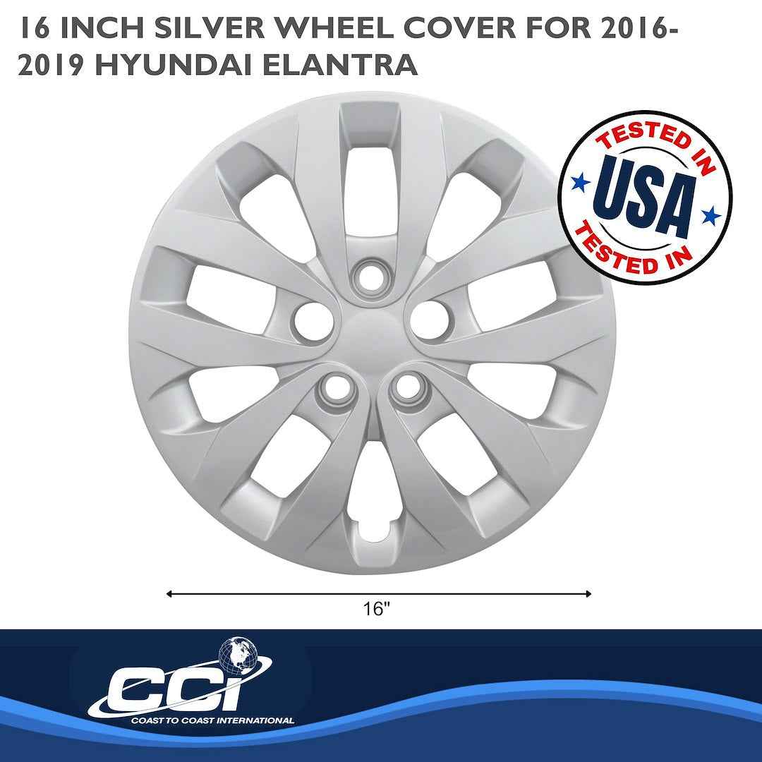 Coast To Coast 53616S Elantra Silver 10-Spoke Covers