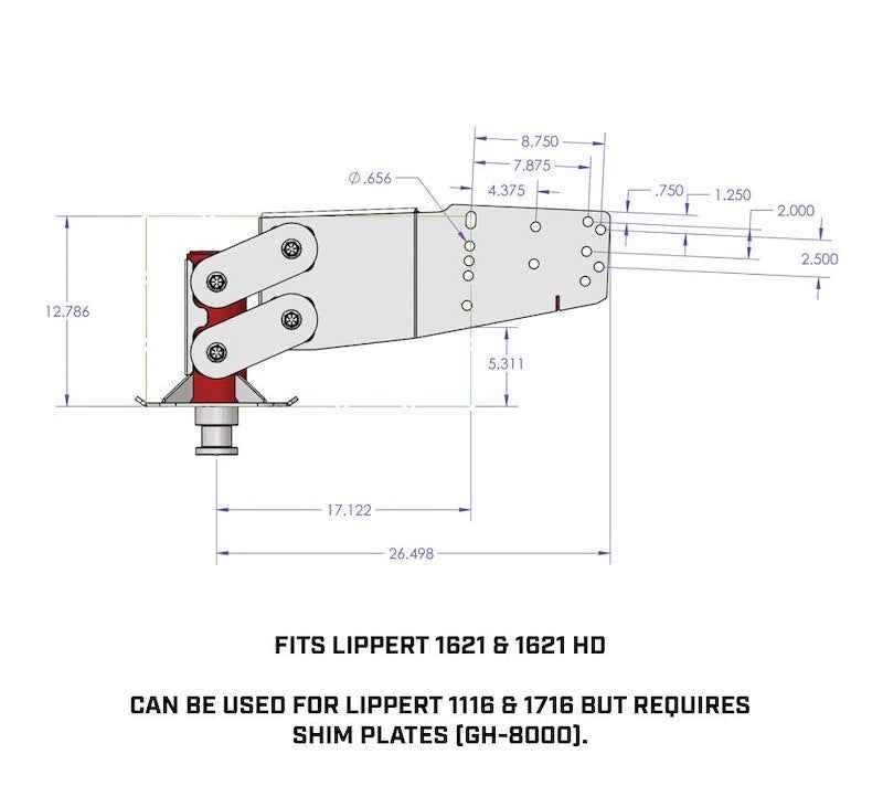 Gen-Y Hitch GH-8050 EXECUTIVE Torsion Flex Fifth Wheel Trailer Hitch Pin Box