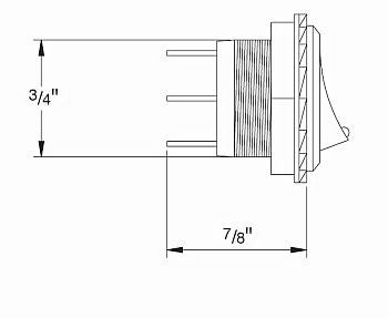 Hella 358114481 Amber SPST Rocker Switch