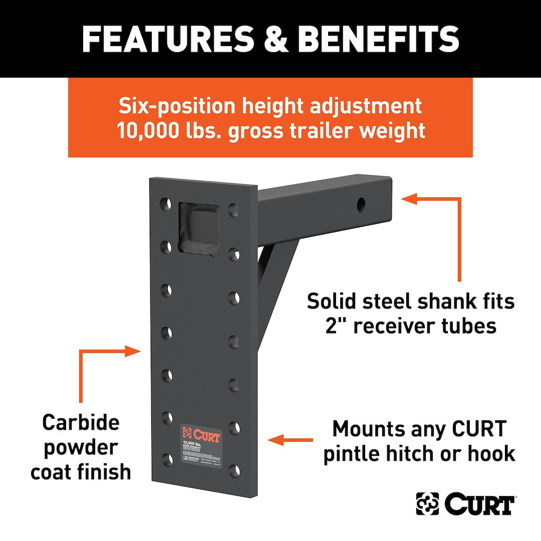 Curt 48341 Pintle Hook Mounting Plate - image 2