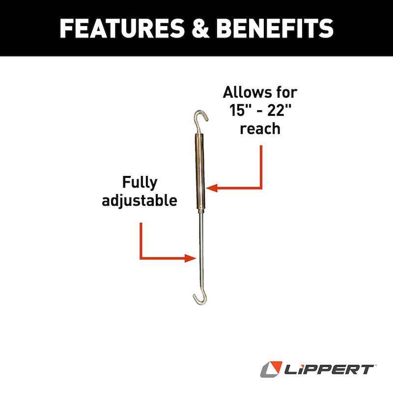Happijac 182901 Turnbuckle – Stainless Steel Front Camper Tie Down