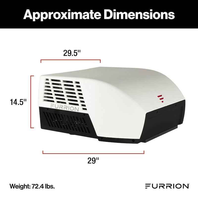Furrion Chill Cube Rooftop RV A/C 18000 BTU White FACR18VS-SA-PS-AM