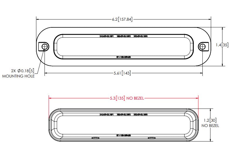 Ecco ED3705A Six-LED Surface-Mount Mini Warning Bar