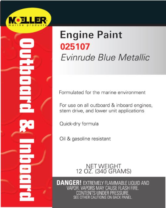 MOELLER Marine Products 12 Ounce Evinrude Blue Metallic (025107)