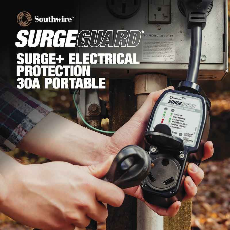 Surge Guard 44280 Portable RV Surge Protector – 30 Amp