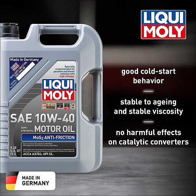 Liqui Moly 2043 MoS2 Antifriction 10W-40 Synthetic Oil