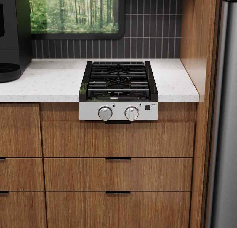 GE Profile PLU612RTSS RV Propane Cooktop 12" 2 Burner – Piezo Ignition 12V