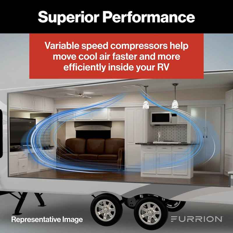Furrion Chill Cube Rooftop RV A/C 18000 BTU White FACR18VS-SA-PS-AM