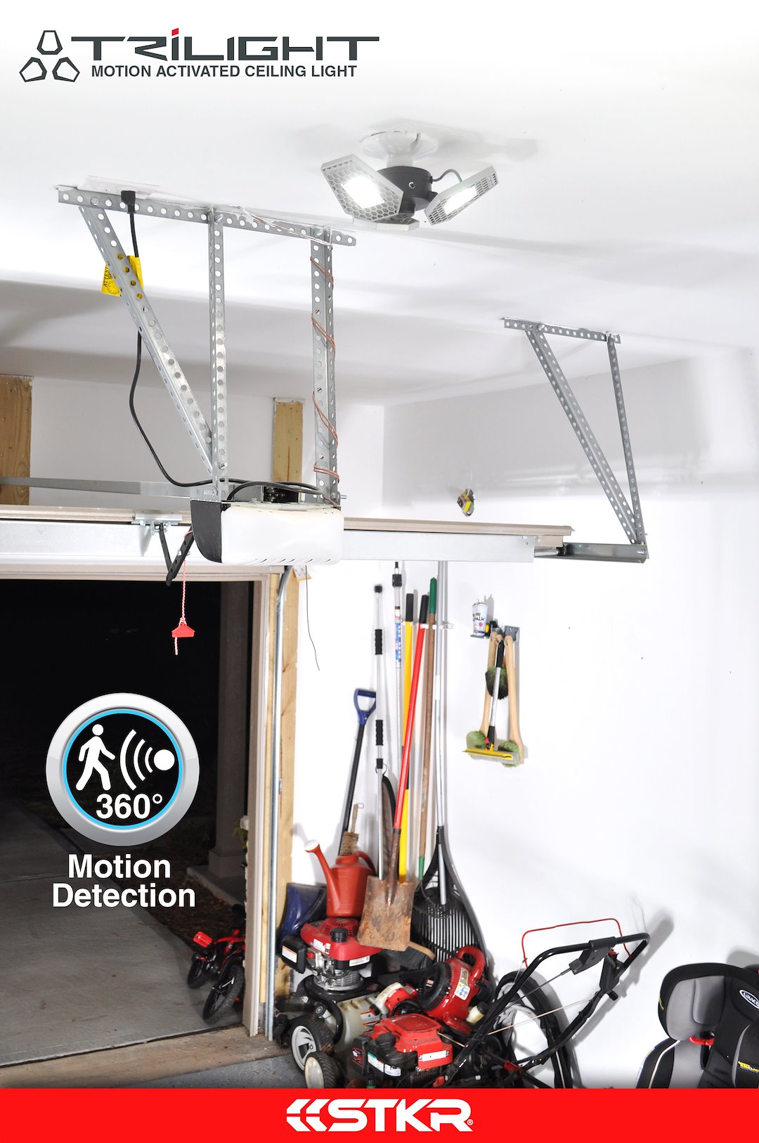 STKR Concepts 00342-2 TRILIGHT Motion LED, 4,000 Lumens
