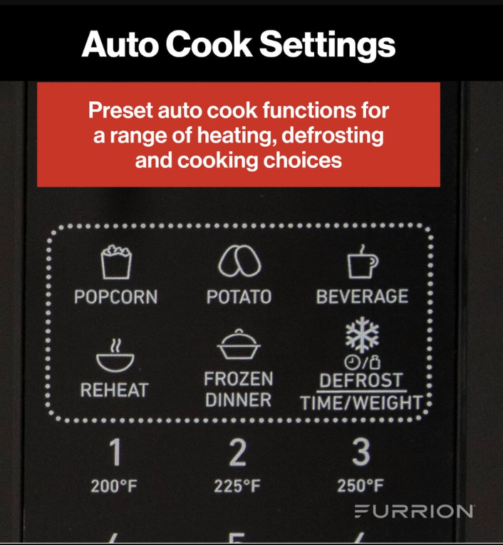 Furrion RV Microwave Oven with Air Fryer & Convection 1.1 Cu Ft Black