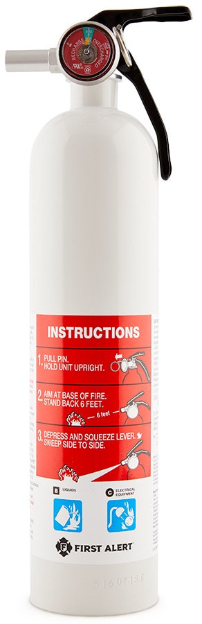 First Alert AUTOMAR10 Marine Fire Extinguisher 2.5 lb UL Rated 10-B:C White