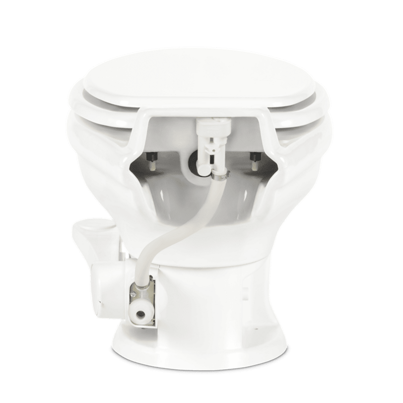 RV Toilet Dometic 302321681 – 321 Series – Permanent Ceramic Toilet – White