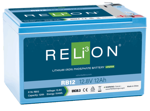 RELiON LT Series Lithium Battery RB12 12.8V 12Ah Cold Weather Deep Cycle