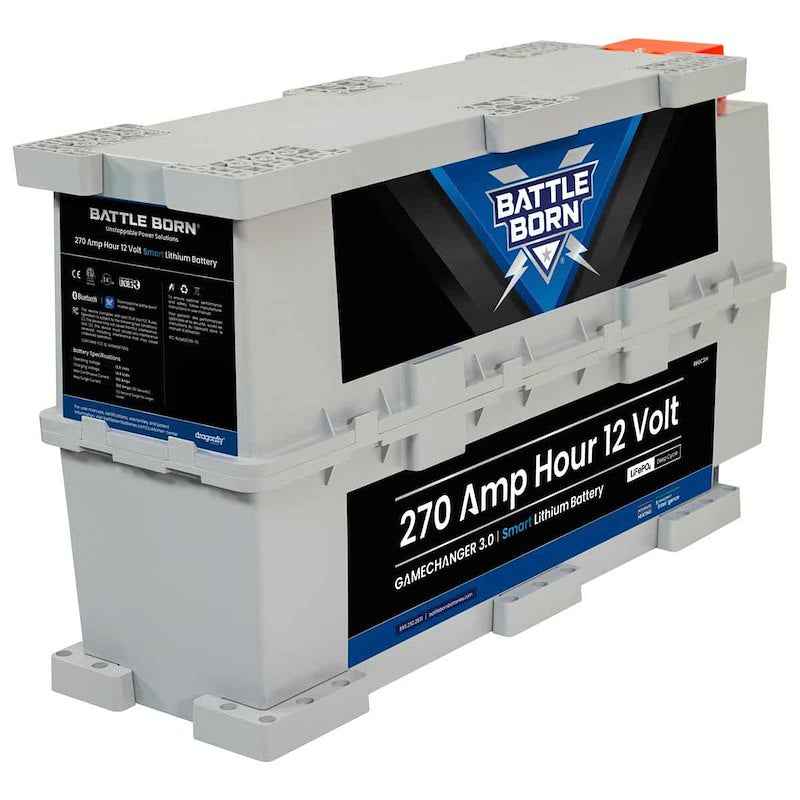 12V GC3 Lithium Deep Cycle RV Battery 270Ah Heated Smart LiFePO4 – BBGC3IH
