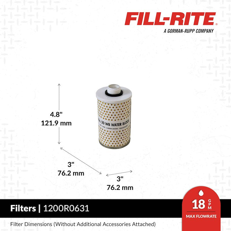 Fill-Rite F1810HC1 10-Micron Water And Particulate Pump Filter