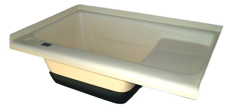 Icon 00473 TU500 36" x 24" RV Sit-In Step Bathtub – Colonial White