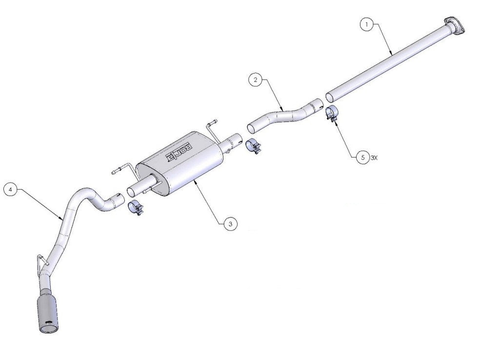 Borla Cat-Back System Single Single Exhaust System Kit 140160 - image 2