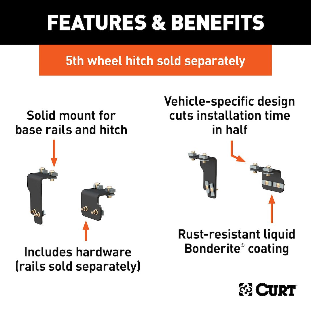 Curt 16470 Fifth Wheel Trailer Hitch Mount Kit - image 2