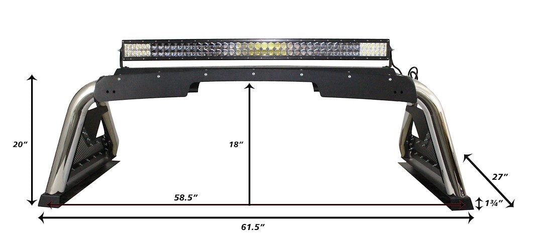 Go Rhino 915000T Black Sport Bar 2.0 for Midsize Trucks