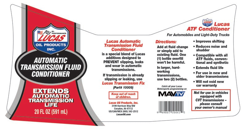 Lucas Oil 10441 Automatic Transmission Fluid Additive