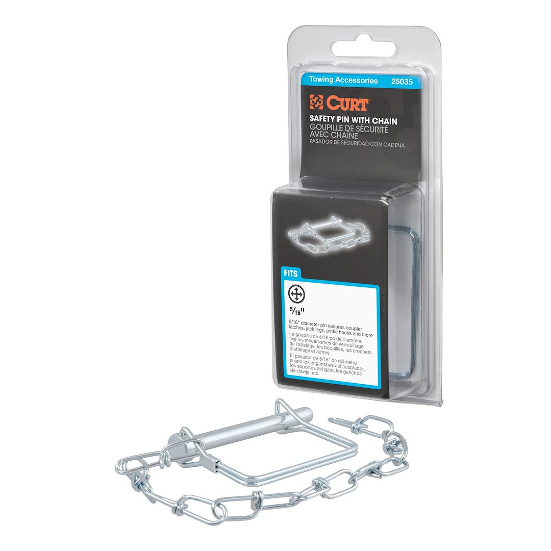 CURT Trailer Coupler Safety Pin Clip (25035) – Length (In): 3 Inch