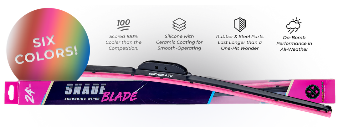Scrubblade CBB1700 ShadeBlade Silicone Wiper with Adapters