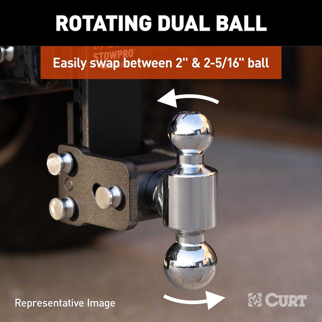 CURT Trailer Hitch Ball Mount (45962) – Receiver Size: 2 Inch