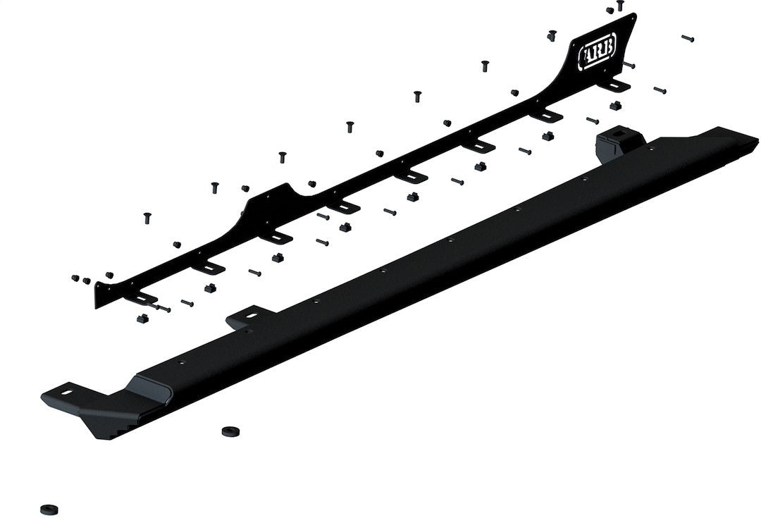 ARB 4450240 Black Steel Flat Rocker Panel Guard - image 1