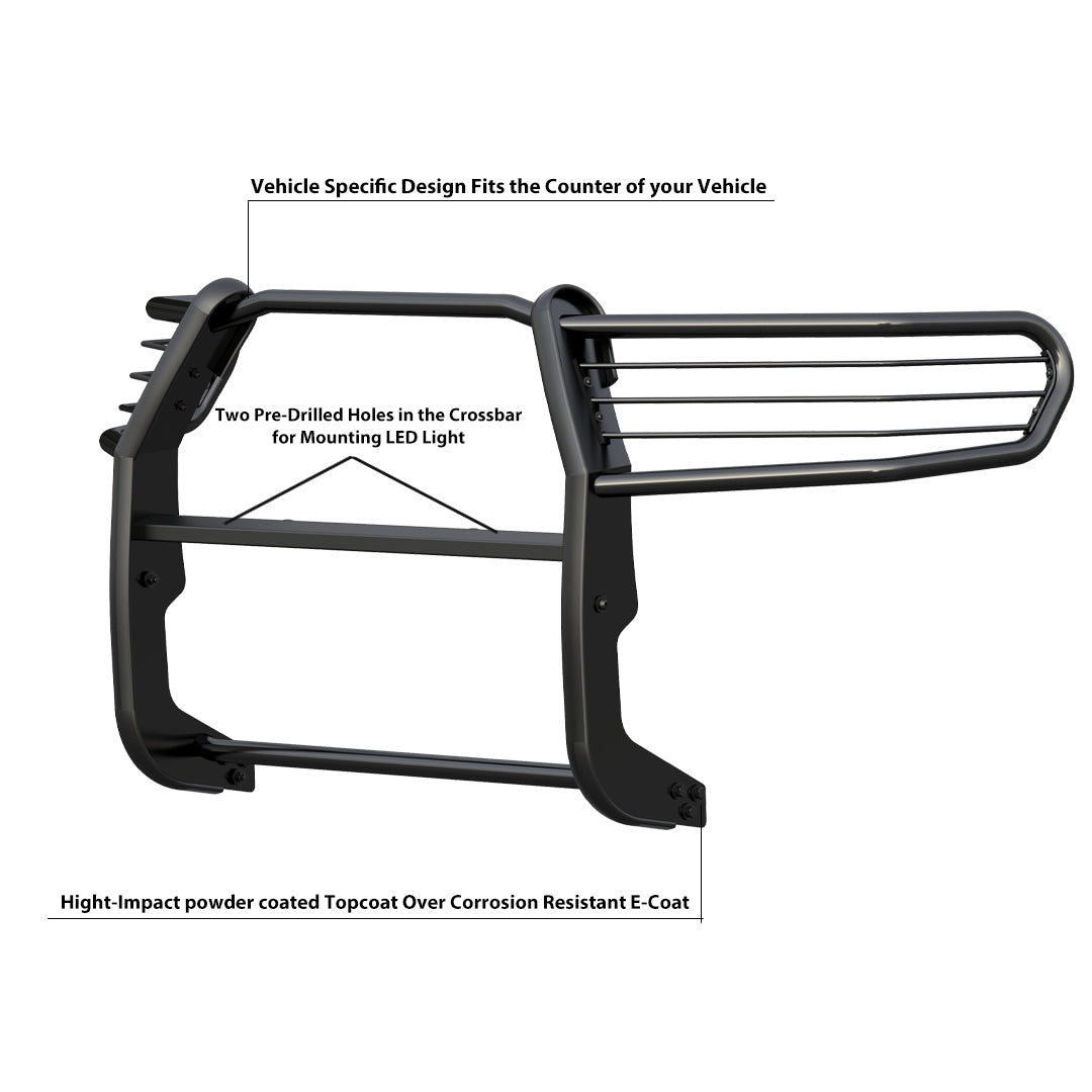 Black Horse Offroad Steel Grille Guard 17A096402MA - image 4