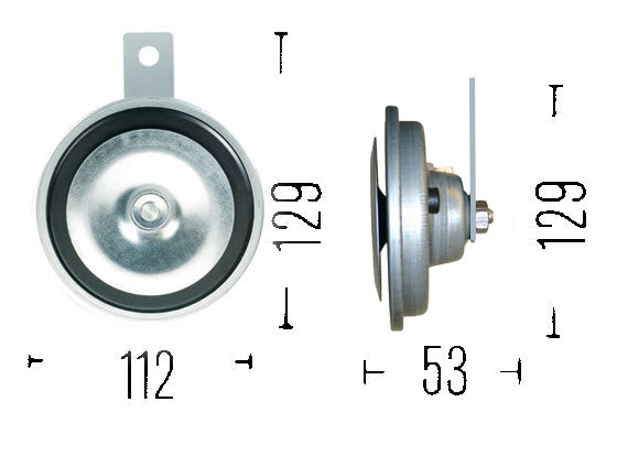 Hella 002768382 24V 335Hz Low-Tone Disc Horn