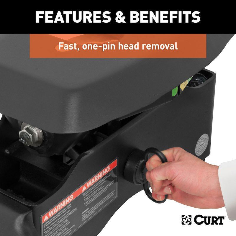 CURT 16141 A20 20K Fifth Wheel Hitch with Legs & Base Rails