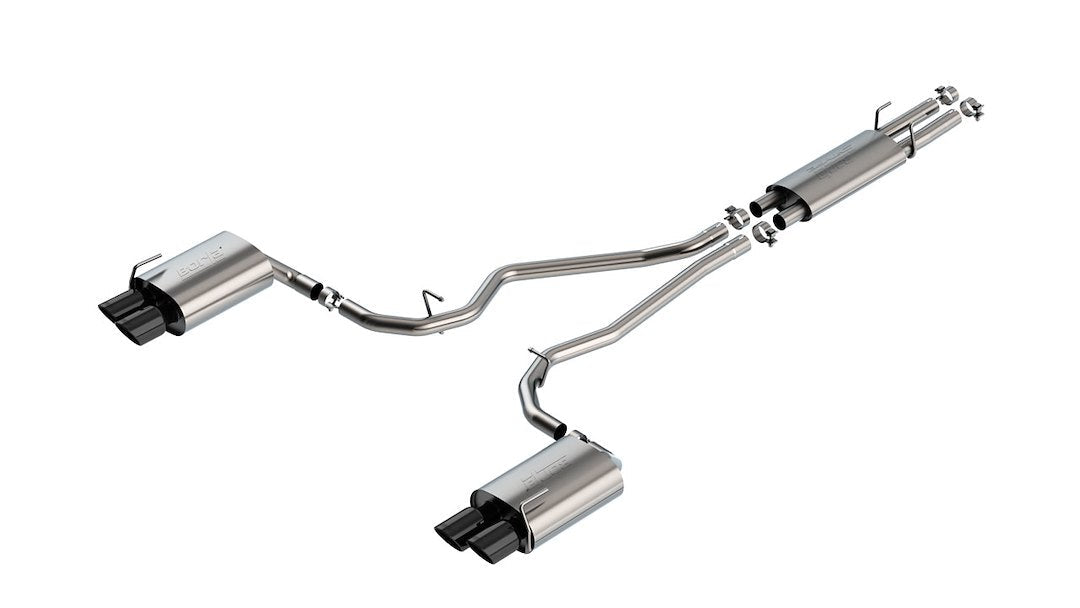 Borla S-Type Cat Back System Dual Quad Exhaust System Kit 140820BC - image 1
