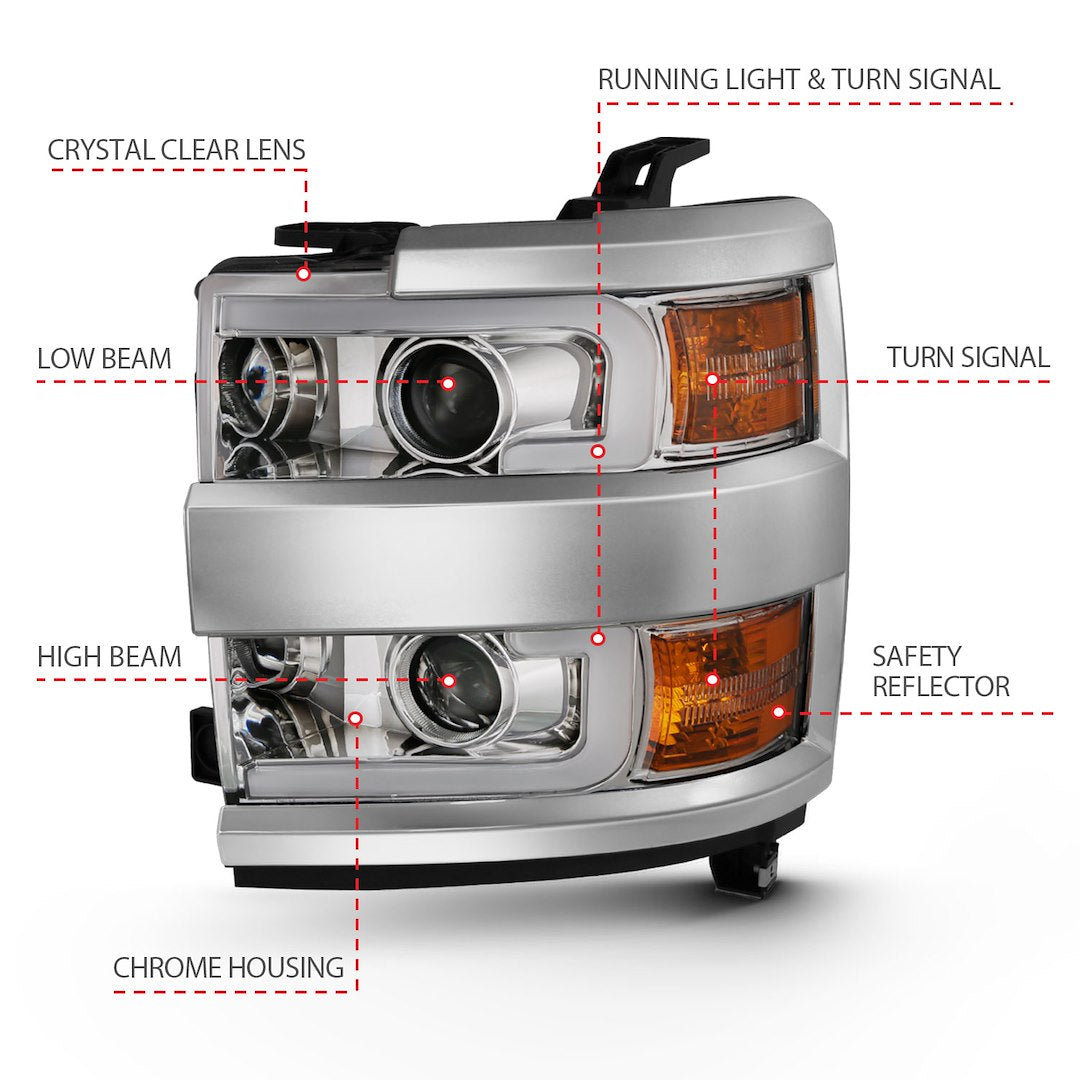 ANZO USA Projector Beam Halogen Sealed Beam Headlight Assembly 111360 - image 3