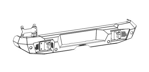 Go Rhino 274120T Trailline Full-Width Rear Bumper