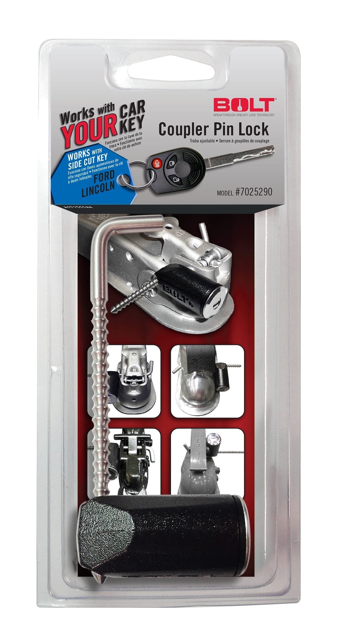 Bolt Locks/ Strattec Security 7025290 Trailer Coupler Lock - image 1