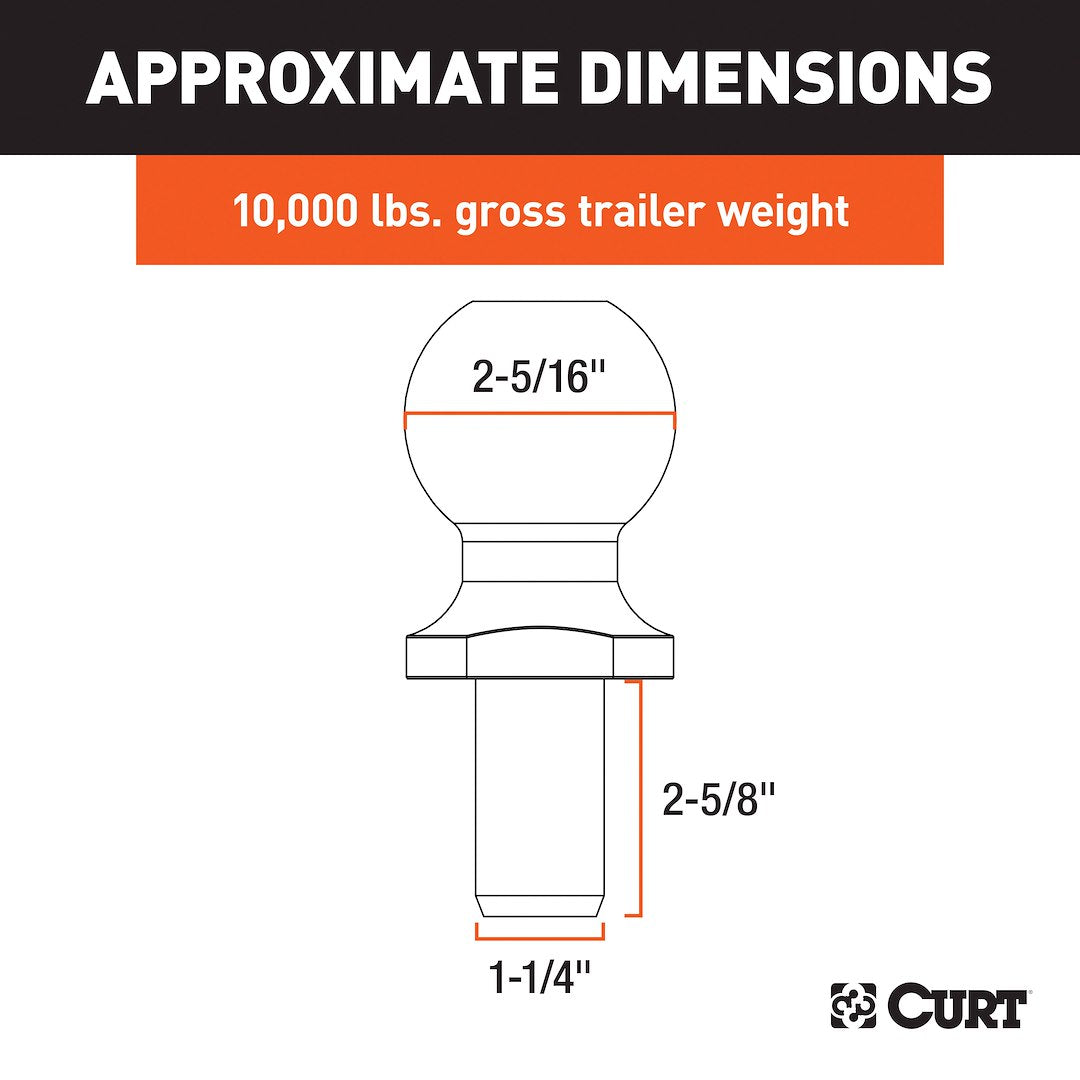 Curt 40068 Trailer Hitch Ball - image 4