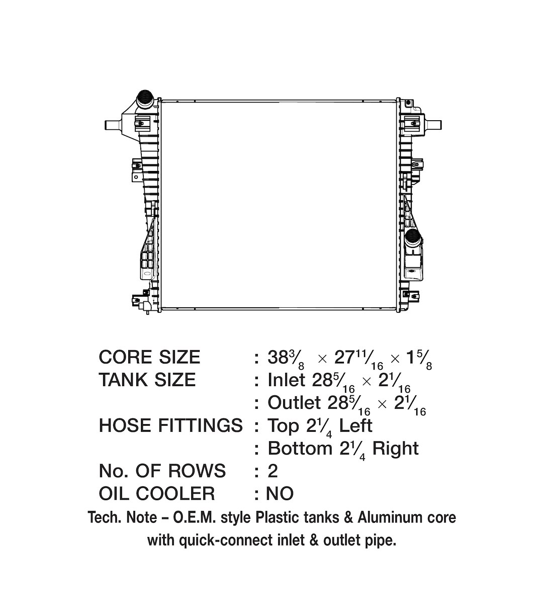 CSF 3601 F-350 6.7L Primary Crossflow Radiator - image 2