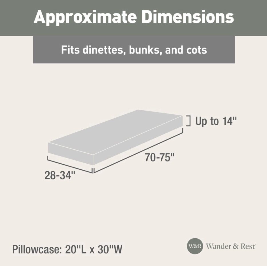 Lippert Bed Sheet (2024121138) – Size: Bunk/ Dinette