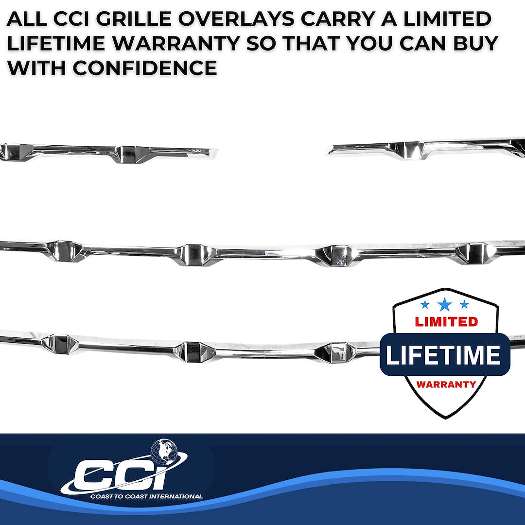 Coast To Coast GI188 Chrome Silverado 1500 Grille Overlay - image 3