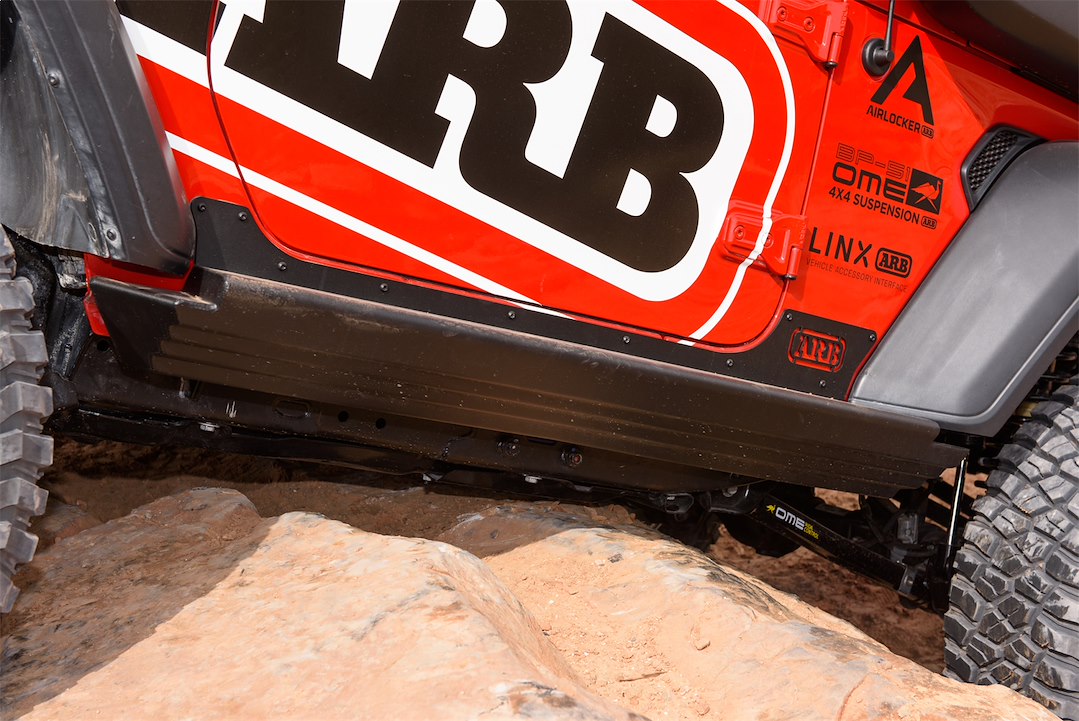 ARB 4450250 Black Steel Flat Rocker Panel Guard - image 2