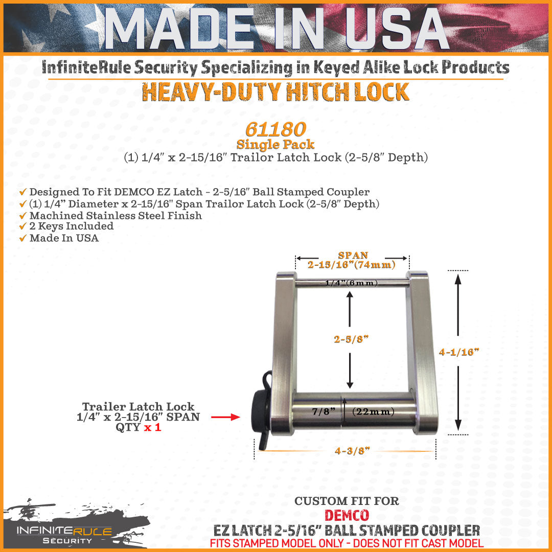 Infiniterule 61180-S Trailer Hitch Lock - image 3