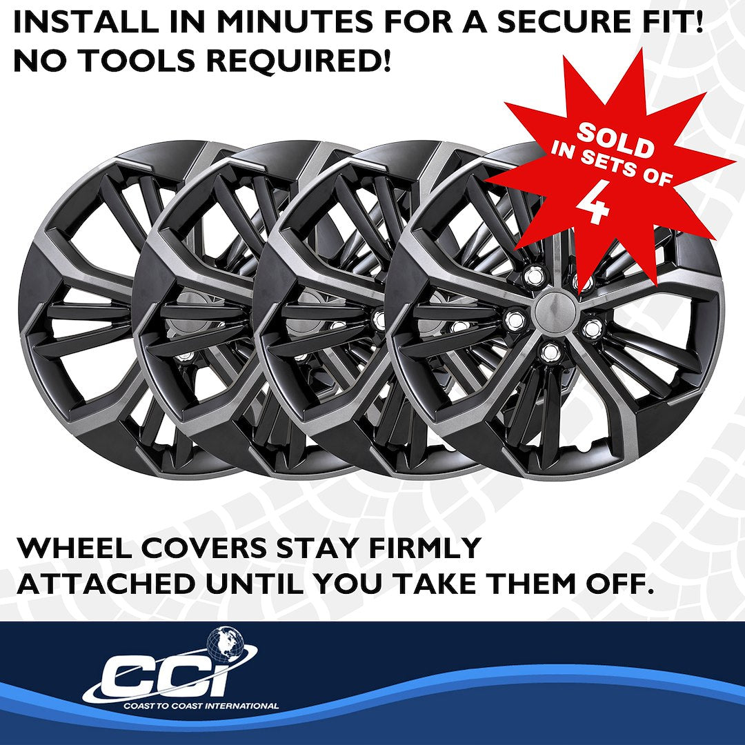 Coast To Coast 56716CB Black/Silver 16-Inch Wheel Covers - image 5