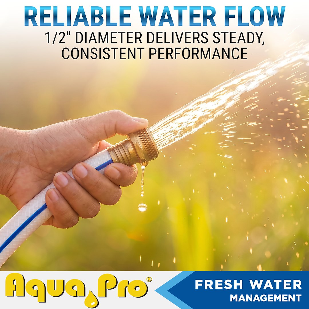 Aqua Pro 15 Feet 120 PSI Fresh Water Hose (W20869) – Length: 15 Feet