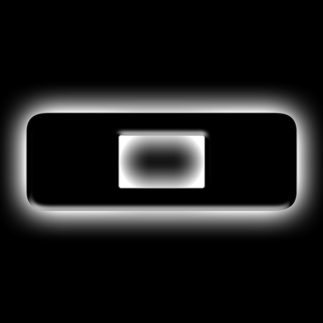 Oracle Lighting 3141-O-001 Matte Black O LED Letter Badge