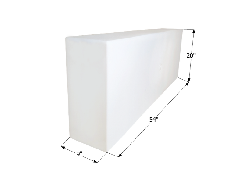 39 Gallon Fresh Water Tank – Rectangular, White